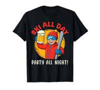 Skiing SKI All Day Party All Night Apres-Ski Teacher T-Shirt