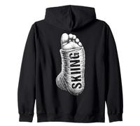 Skiing Skier Funny Broken Ankle Vintage Downhill Skiers Zip Hoodie