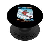 Skiing the only time it is okay to slide into someone PopSockets Adhesive PopGrip