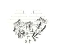 Skiing Theme Printed Jigsaw Puzzle 10.8x12.8 CM, Heart-Shaped Puzzle Challenging Game for Adults, Fun Decorative Wall Decor
