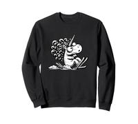 Skiing Unicorn Funny Snow Mountain Slope Sweatshirt