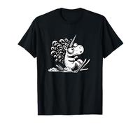 Skiing Unicorn Funny Snow Mountain Slope T-Shirt