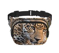 Skiing with Gear Set Fanny Pack for Women Men Fashion Waist Pack Adjustable Belt Bag for Workout Running Travelling Casual Waist Bag, African Leopard, One Size