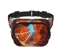 Skiing with Gear Set Fanny Pack for Women Men Fashion Waist Pack Adjustable Belt Bag for Workout Running Travelling Casual Waist Bag, Antelope Canyon, One Size