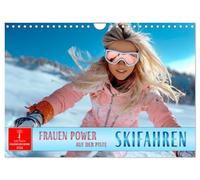 Skiing - Women's power on the slopes UK-Version (Wall Calendar 2026 DIN A4 Landscape), CALVENDO 12 Month Wall Calendar