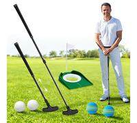 SKIKHN Adjustable Golf Putter,Single Pack Unisex Mini Putter Set for Men and Women,With 4 Balls And 1 Flag Cup,Mini Golf Putter for Right & Left Handes,Suitable for Teenagers and Adults Golfer