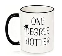 SKIKHN Coffee Mug, Graduation Gift for Her, 11oz Ceramic Coffee Mugs with One Degree Hotter, Congratulations Gift for 2026 College, Master Degree, Phd Graduation