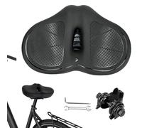 SKIKHN Comfortable Oversize Bicycle Saddle, Extra Large Bicycle Saddle for Men and Women, Wide Bicycle Saddle, Ergonomic Bicycle Saddle, Breathable and Shock Absorbing Replacement Seat for MTB, City