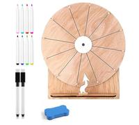 SKIKHN Fortune Wheel for Wedding Games 30 cm Fortune Wheels with Eraser and Marker, Table Fortune Wheel for Party Games, Carnival Games, Fairgrounds