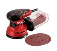 SKIL 5” Random Orbital Sander, Includes 3pcs Sanding Papers and Dust Box - SR211601