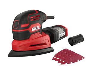 SKIL 7260AA SR1E7260AA Multi-Function Sander (100W, for Corners/Edges, with Dust Collection System, High Quality Ball Bearings, Durable, Ergonomic Design, One Hand Operation