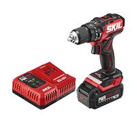 Skil Brushless 20V in-1 Hammer Drill 20V Brushes, 1/2-Inch Compact Hammer Drill Kit, 3-in-1 Adults, Unisex, Red, One Size