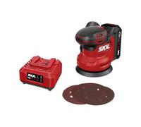 SKIL PWR CORE 20V Brushless Random Orbital Sander Kit Including 2.0Ah Battery and Charger-SR7603B-10