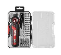 SKIL Twist 2.0 Rechargeable 4V Screwdriver with Pivoting Head, Torque Setting, USB-C Charging Cable, 28 PC Bit Set & Carrying Case- SD5619-02