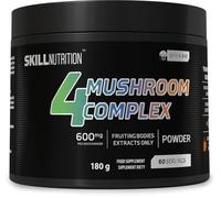 Skill Nutrition 4 Mushroom Complex | Lion’s Mane, Reishi, Chaga, Cordyceps Extracts | Standardized Mushroom Extracts | Natural Support for Vitality & Wellbeing - Premium Dietary Supplement | 180 g