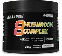 Skill Nutrition 8 Mushroom Complex | Lion’s Mane, Reishi, Chaga, Cordyceps, Maitake, Shiitake, King Trumpet, Tremella Extracts | Standardized Mushroom Extracts | Natural Support for Wellbeing | 200 g