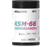 Skill Nutrition Ashwagandha KSM-66-180 Vegan Capsules | 600 mg Standardized Root Extract | High Bioavailability | Adaptogen for Stress Support, Recovery & Wellbeing | Premium Dietary Supplement
