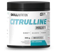 Skill Nutrition Citrulline Malate 2:1 | Pure Powder 300g | 6000mg per Serving | No Additives & Unflavoured | Pre-Workout Support | 50 Servings | Vegan & Sugar-Free