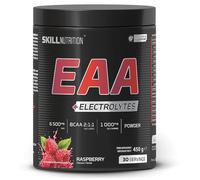 Skill Nutrition EAA + Electrolytes - Raspberry Flavour | 6.5 g EAA per Serving | BCAA 2:1:1, 1000 mg L-Glutamine, Electrolytes & AstraGin® | Powder Supplement | 450 g