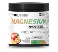 Skill Nutrition Magnesium Bisglycinate | Passion Fruit-Peach Flavor | 350 mg Magnesium per Serving | Chelated, Highly Bioavailable Form | Supports Muscles, Nervous System & Reduces Fatigue | 480 g