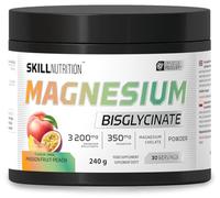 Skill Nutrition Magnesium Bisglycinate | Passion Fruit-Peach Flavor | 350 mg Magnesium per Serving | Chelated, Highly Bioavailable Form | Supports Muscles, Nervous System & Reduces Fatigue | 240 g