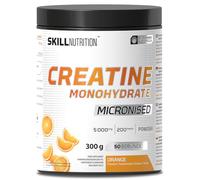 Skill Nutrition Micronized Creatine Monohydrate Orange | High - Absorption Formula with Refreshing Flavor | Boosts Strength, Muscle Growth, and Recovery | Vegan - Friendly, Halal | 300g