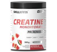 Skill Nutrition Micronized Creatine Monohydrate Watermelon | High - Absorption Formula with Refreshing Flavor | Boosts Strength, Muscle Growth, and Recovery | Vegan - Friendly, Halal | 300g