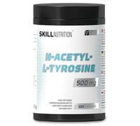 SKILL Nutrition N-Acetyl-L-Tyrosine 500mg - 120 Vegan Capsules | Advanced NALT Formula with High Stability | Maximum Solubility & Bioavailability | Acetylated Amino Acid | 100% Vegan, Halal & Kosher