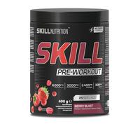 Skill Nutrition Pre-Workout Berry Blast - No-Crash Formula with Extended-Release Caffeine | Xtenergy®, TheaGreen™, Vitacholine®, Astragin® | Vegan, Halal | B-Vitamins, Citrulline, Beta-Alanine
