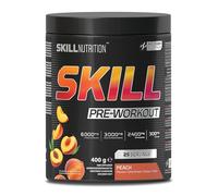Skill Nutrition Pre-Workout Peach - No-Crash Formula with Extended-Release Caffeine | Xtenergy®, TheaGreen™, Vitacholine®, Astragin® | Vegan, Halal | B-Vitamins, Citrulline, Beta-Alanine