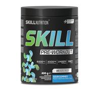Skill Nutrition Pre-Workout Sour Gummies - No-Crash Formula with Extended-Release Caffeine | Xtenergy®, TheaGreen™, Vitacholine®, Astragin® | Vegan, Halal | B-Vitamins, Citrulline, Beta-Alanine