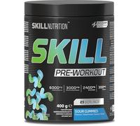 Skill Nutrition Pre-Workout Sour Gummies - No-Crash Formula with Extended-Release Caffeine | Xtenergy®, TheaGreen™, Vitacholine®, Astragin® | Vegan, Halal | B-Vitamins, Citrulline, Beta-Alanine