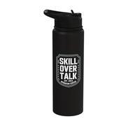 Skill Over Talk Tactical Operator Identity Stainless Steel Insulated Water Bottle