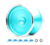 SkillAddicts Pro YoYo - Professional Unresponsive Metal Trick Yo yo for Advanced Play with Fingerspin Cup for Yo-yo Kids, Teens and Adults - Teal