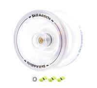 SkillAddicts Starter Yoyo - Professional Responsive Trick Yo Yo with Ball Bearing for Beginners, Kids and Adults, Includes Strings and SkillAddicts Yo-Yo App - Clear