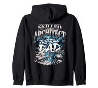 Skilled Architect Full Time Dad Fathers Day Zip Hoodie