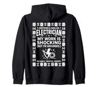 Skilled Electrician My Work Is Shocking Pun Zip Hoodie