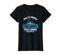 Skilled Enough to Be a Programmer Crazy Enough to Love It Value Graphic T-Shirt, Women, Black, XS