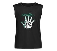 Skillet Band Mens Cotton Sleeveless T-Shirt Black Vest Tank Clothes Tees L