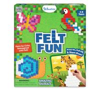 Skillmatics Art Activity - Reusable Mosaic 3D Animal Craft Kit, 400 Felt Squares, Mess-Free Arts and Crafts, Fine Motor Skills, Color Matching & Creative Play, Gift for Kids Ages 3, 4, 5, 6, 7, 8