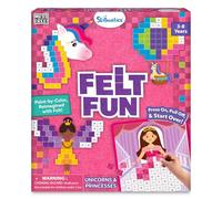 Skillmatics Art Activity - Reusable Mosaic 3D Craft Kit, 400 Felt Squares, Mess-Free Arts and Crafts, Unicorns & Princesses, Color Matching & Creative Play, Gift for Girls Ages 3, 4, 5, 6, 7, 8