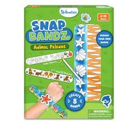 Skillmatics Craft Activity - Snap Bandz, Animals, DIY Jewelry Art & Craft Activity, Mess-Free, Creative Kit, 8 Bands (8.6"), Gifts for Boys & Girls Ages 4, 5, 6, 7, 8, 9, 10
