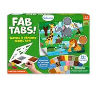 Skillmatics Fab Tabs - Animals, Sensory & Tactile Fabric Art & Craft Kit | Peel & Stick Animal Sticker Activity, Mess-Free Sensory Play, Travel Toy, Gift for Boys & Girls Ages 4, 5, 6, 7, 8, 9