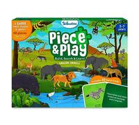 Skillmatics Floor Puzzle Age 3+ & Game - Piece & Play Wild Animals, Jigsaw & Toddler Puzzles, Educational Toy, Gifts for Boys & Girls Ages 3, 4, 5, 6, 7 (48 Pieces, 2 x 3 feet)