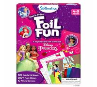 Skillmatics Foil Fun - Disney Princess, Mess-Free Art & Craft Kits for Kids, DIY Creative Activity, Travel Toys, Perfect Gifts for Fans of Moana, Cinderella, Ariel, Jasmine, Ages 4, 5, 6, 7, 8, 9