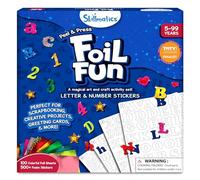 Skillmatics Foil Fun - Letter & Number Stickers, Mess-Free Art, Project Kits, DIY Colourful Creative Activity, Gifts for Ages 5, 6, 7, 8, 9, and Up