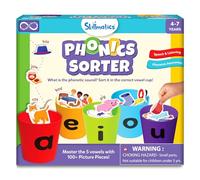 Skillmatics Learning Toys - Phonics Sorter, Vowel Sorting & Early Reading Activity for Kids, Educational Preschool & Kindergarten Toy, Builds Phonemic Awareness, Gifts for Boys & Girls Ages 4, 5, 6, 7