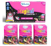 Skillmatics Party Favors Age 3+ (Pack of 15) - Magical Scratch Art Set for Kids, Unicorns & Princesses, Pink Goodie Bag, DIY Activity, Ages 3, 4, 5, 6, 7, 8