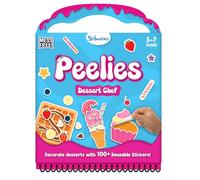 Skillmatics Peelies - Dessert Chef, Reusable Sticker Activity Book for Kids | 100+ Reusable Stickers, Travel Toy, Mess-Free Fun for Toddlers & Preschoolers, Gifts for Girls & Boys Ages 3, 4, 5, 6, 7