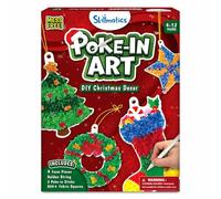Skillmatics Poke-in Art - Christmas Decor, Mess-Free Art for Kids, DIY Sewing Craft Kits, Creative Activity, Fine Motor Skills, Gifts for Ages 4, 5, 6, 7, 8, 9, 10, 11, 12